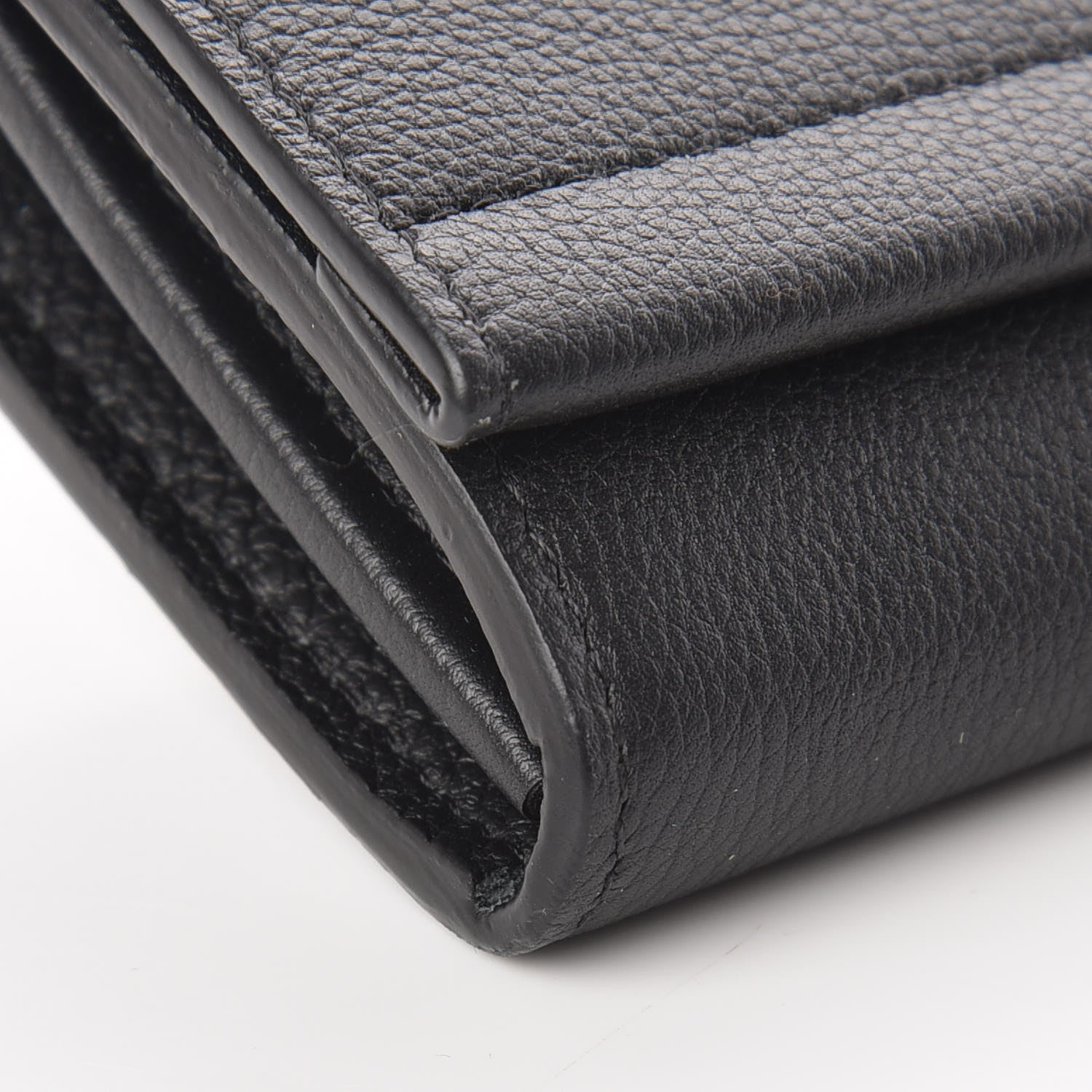 Louis Vuitton Calfskin Lockme II Wallet Black 5 of 9