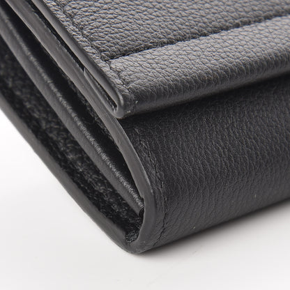 Louis Vuitton Calfskin Lockme II Wallet Black 5 of 9