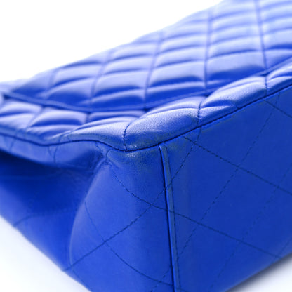 Chanel Lambskin Quilted Maxi Single Flap Blue 10 of 20
