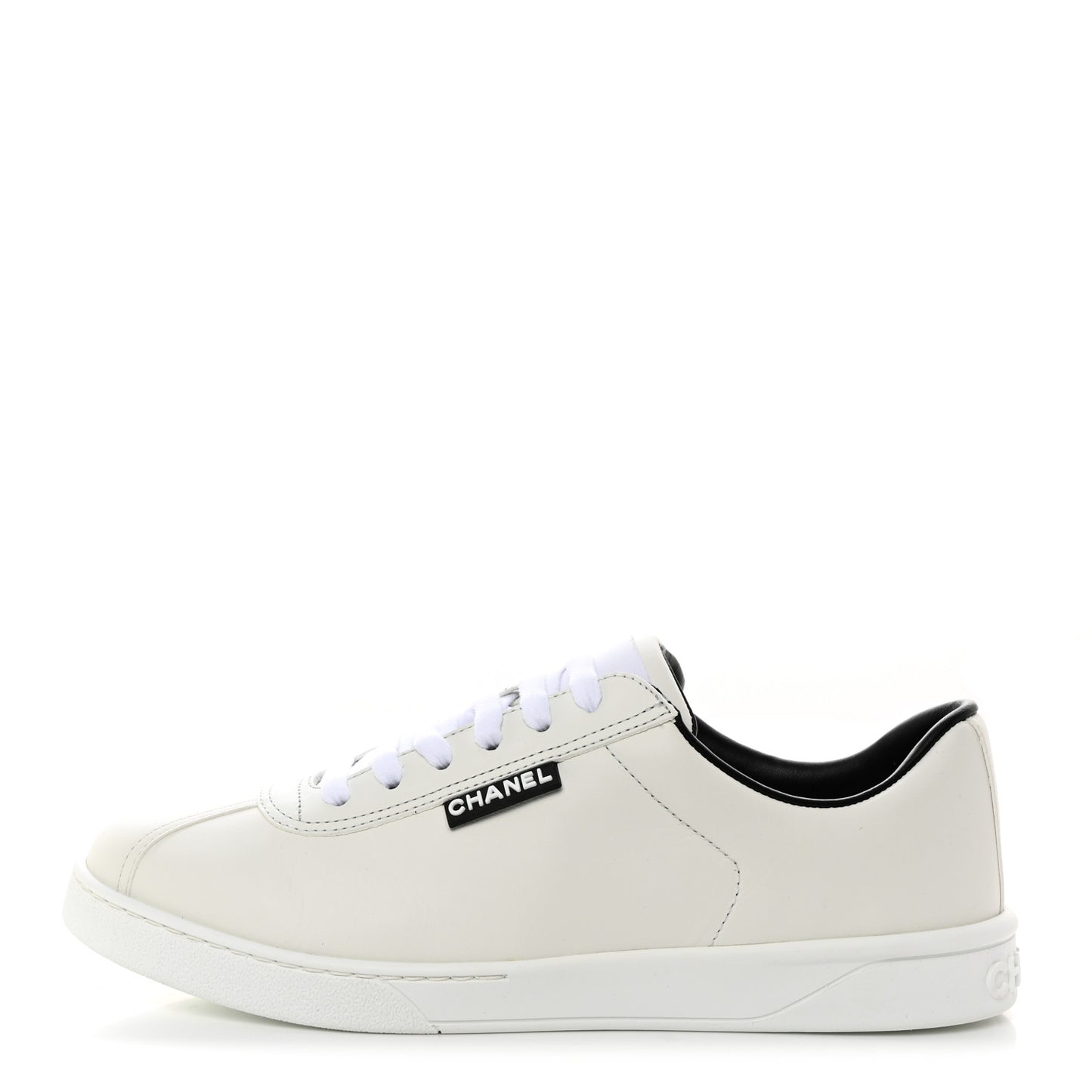 Calfskin Mens CC Sneakers 40 White