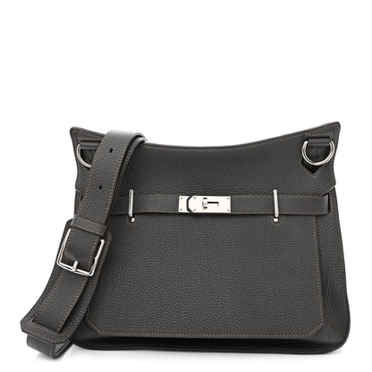 Hermes Taurillon Clemence Eclat Jypsiere 28 Etain Etoupe 1 of 16