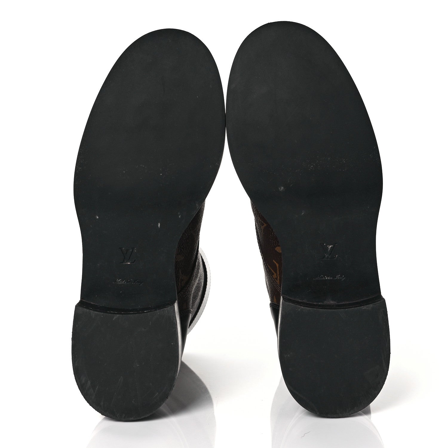 Louis Vuitton Calfskin Monogram Wonderland Flat Ranger Boots 39 Black 5 of 6