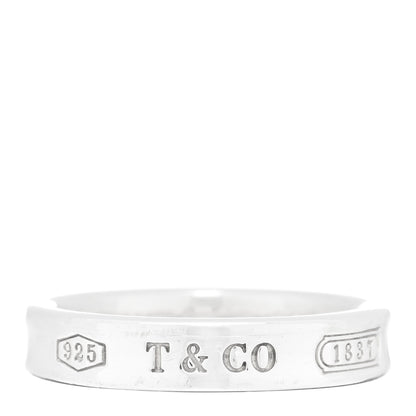 Tiffany Sterling Silver Narrow 1837 Band Ring 50 5.5 1 of 4