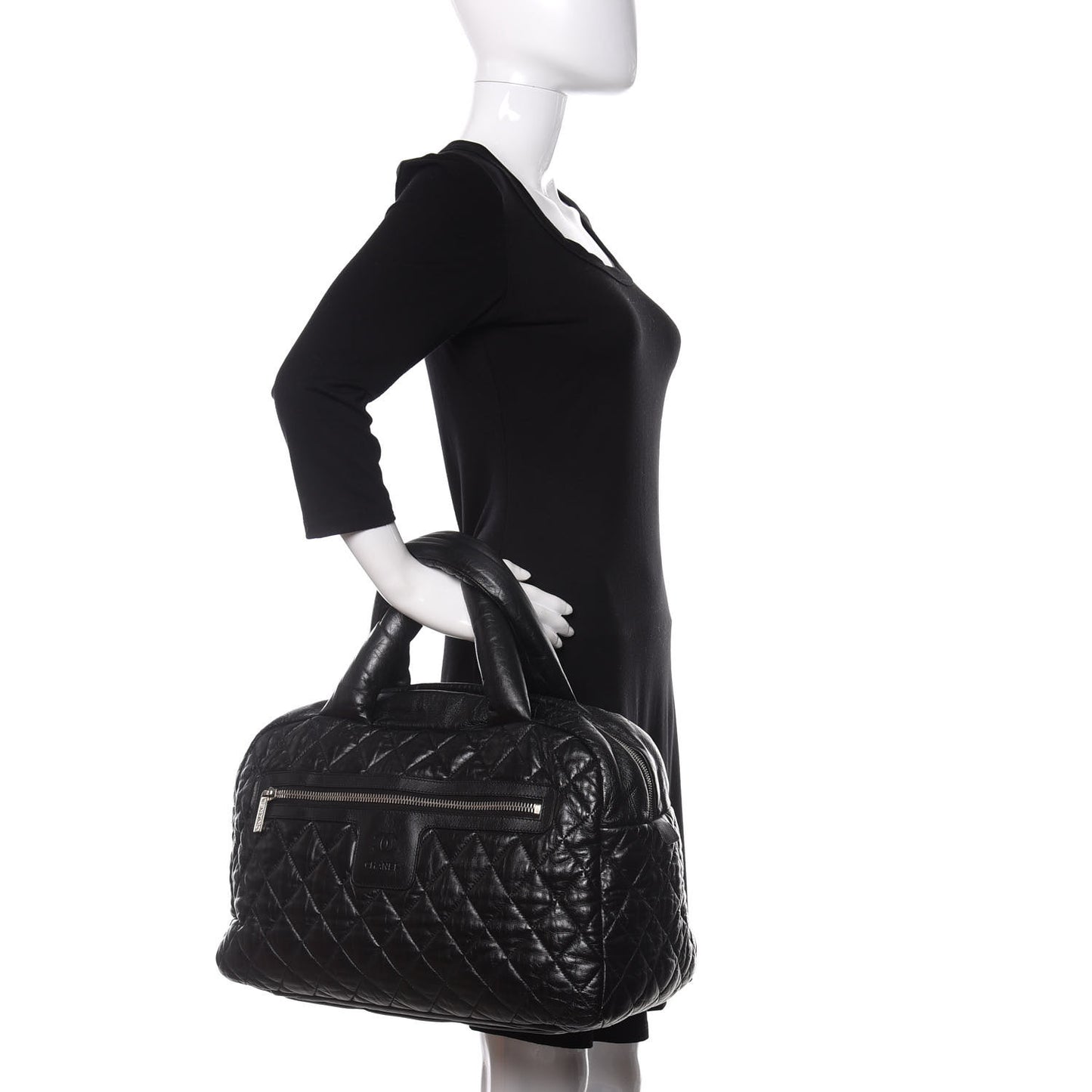 Lambskin Coco Cocoon Bowler Black