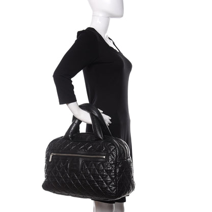Chanel Lambskin Coco Cocoon Bowler Black 2 of 12