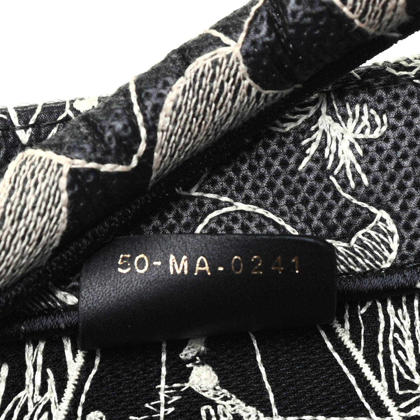 Canvas Embroidered Large Around The World Book Tote Black White