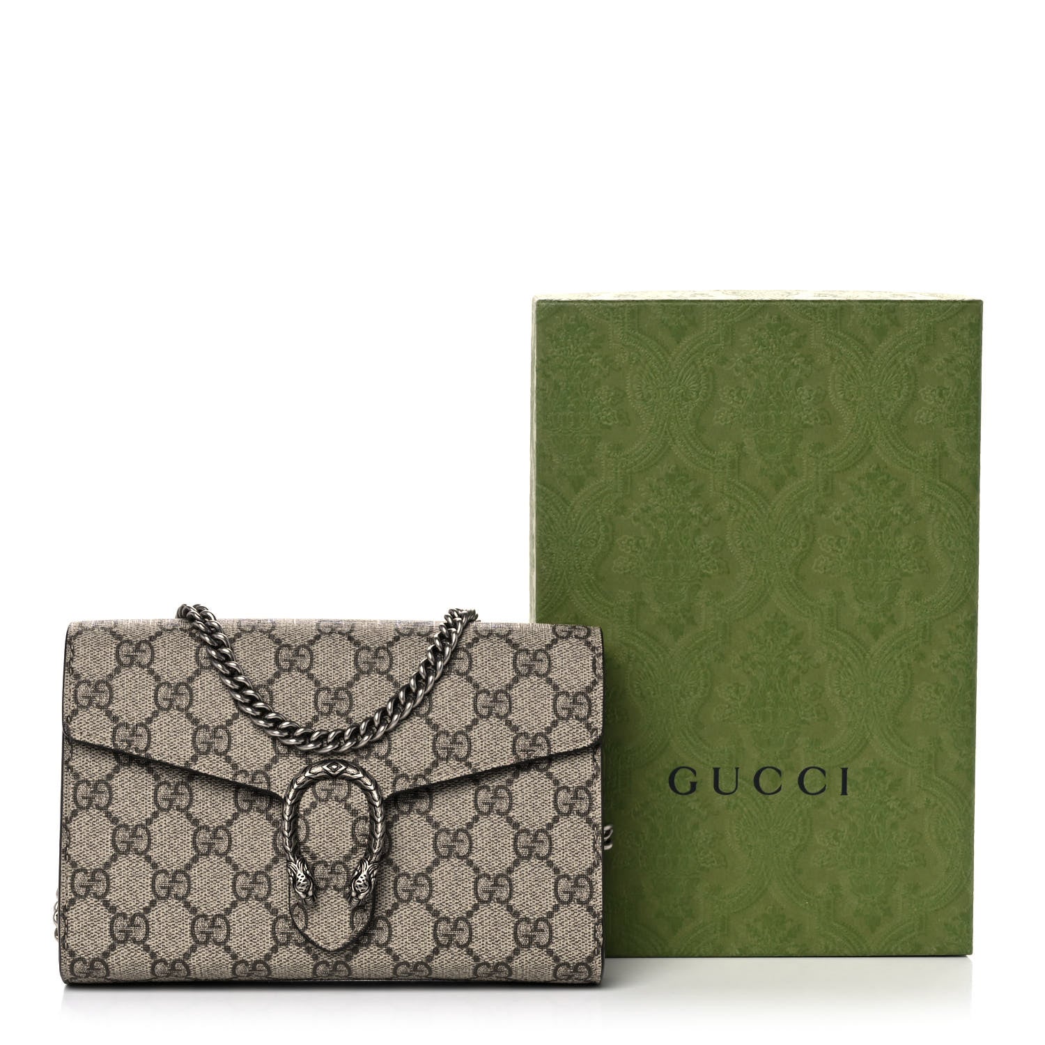 Gucci GG Supreme Monogram Mini Dionysus Chain Wallet Beige Taupe 11 of 11