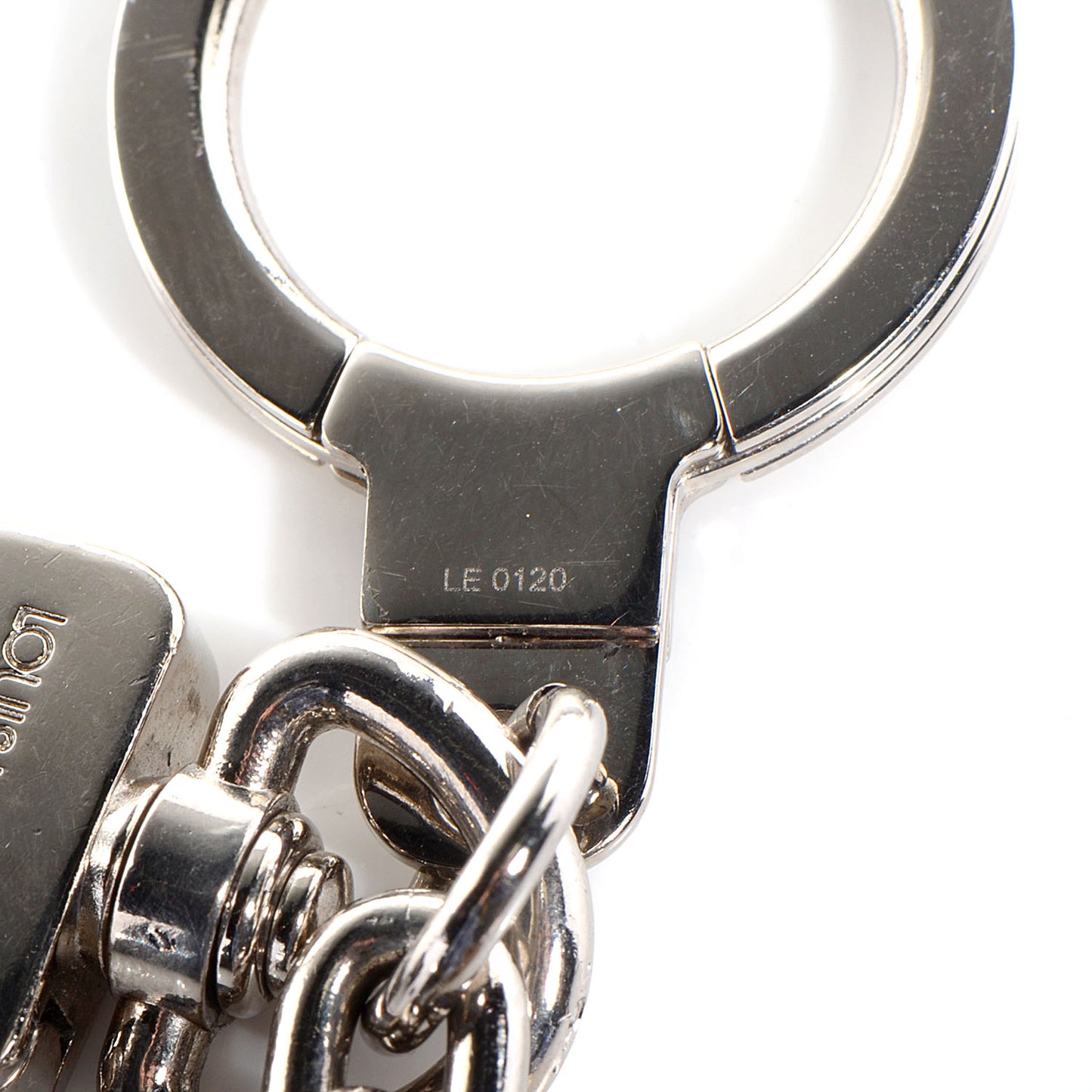 LV Initials Key Holder Silver