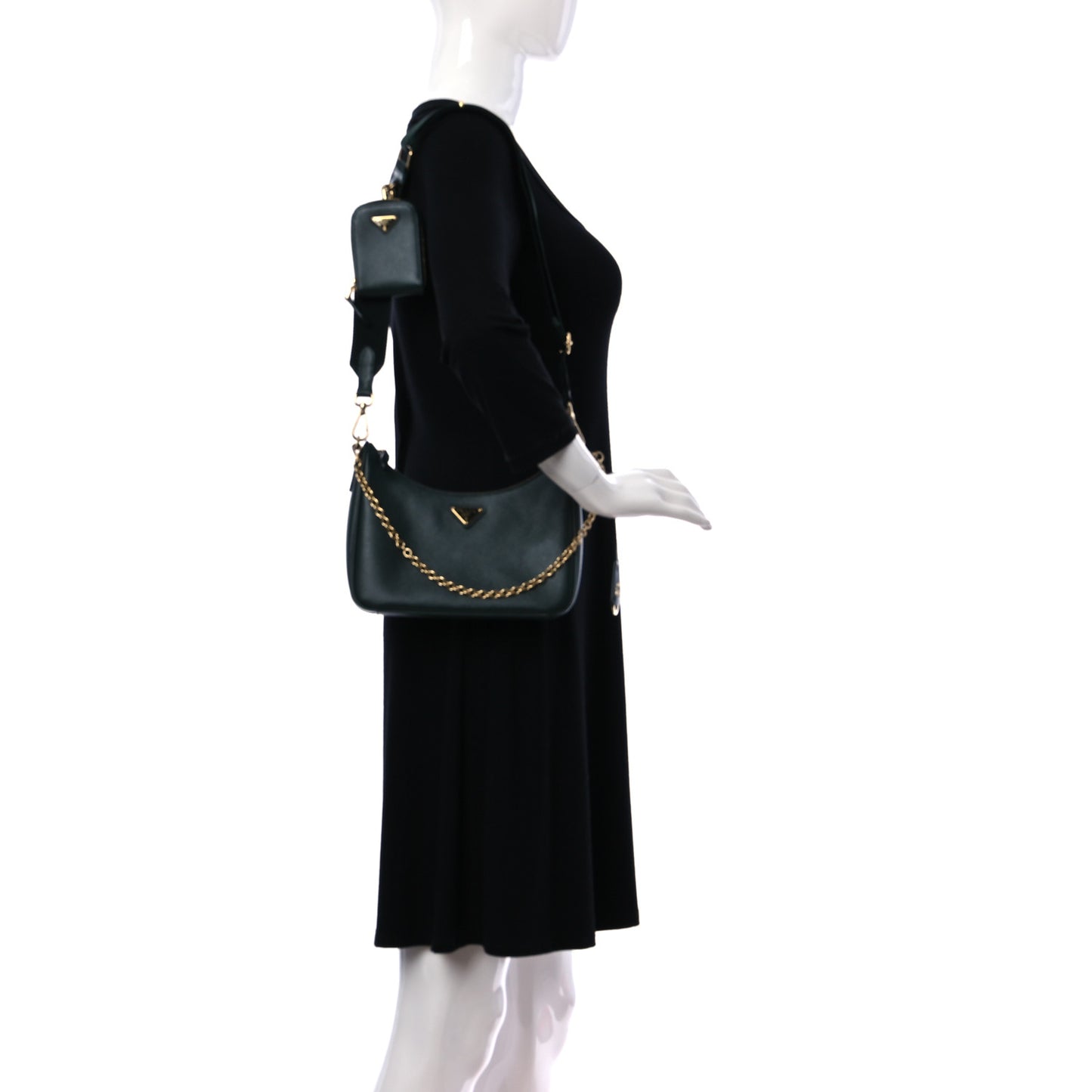 Saffiano Lux Re-Edition 2005 Shoulder Bag Smeraldo