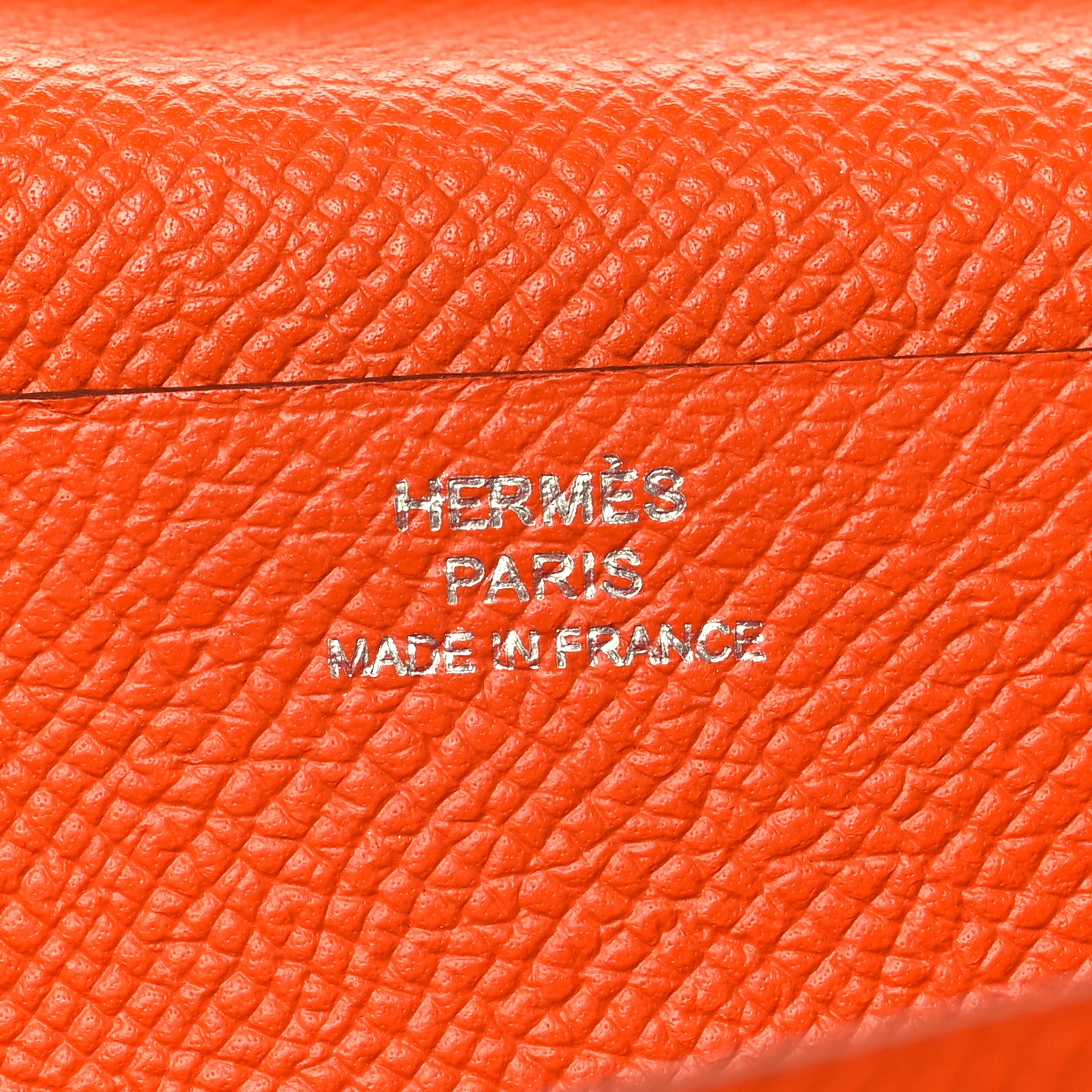 Hermes Epsom Bearn Gusset Wallet Orange 7 of 14