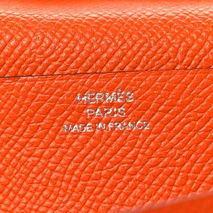 Hermes Epsom Bearn Gusset Wallet Orange 7 of 14
