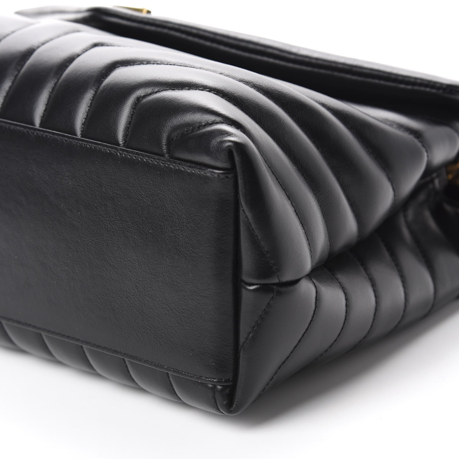 Saint Laurent Calfskin Y Quilted Monogram Medium Loulou Chain Satchel Black 7 of 11
