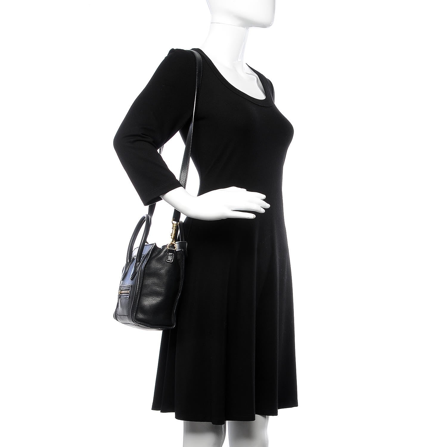 Celine Smooth Calfskin Nano Luggage Black 2 of 14