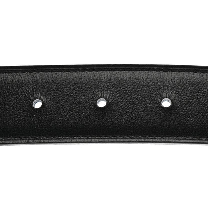 Hermes Box Togo 32mm Au Carre H Belt 85 34 Black Bleu de Prusse 7 of 8