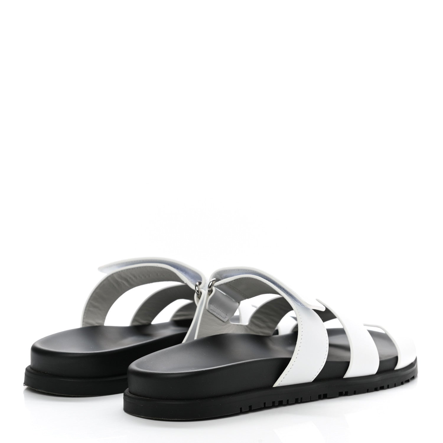 Hermes Calfskin Womens Chypre Sandals 41 White 4 of 9