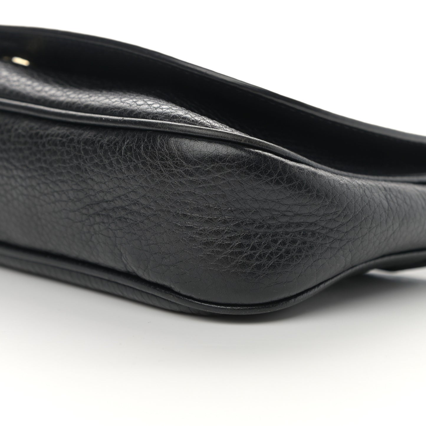 Pebbled Calfskin Medium Soho Flap Crossbody Black