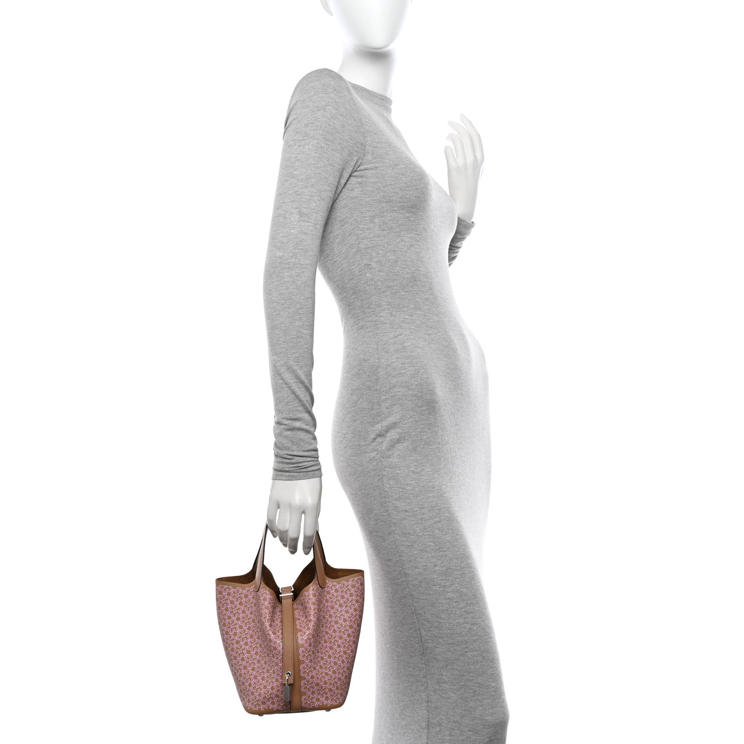 Hermes Swift Lucky Daisy Picotin Lock 18 PM Chai Rose White 2 of 10