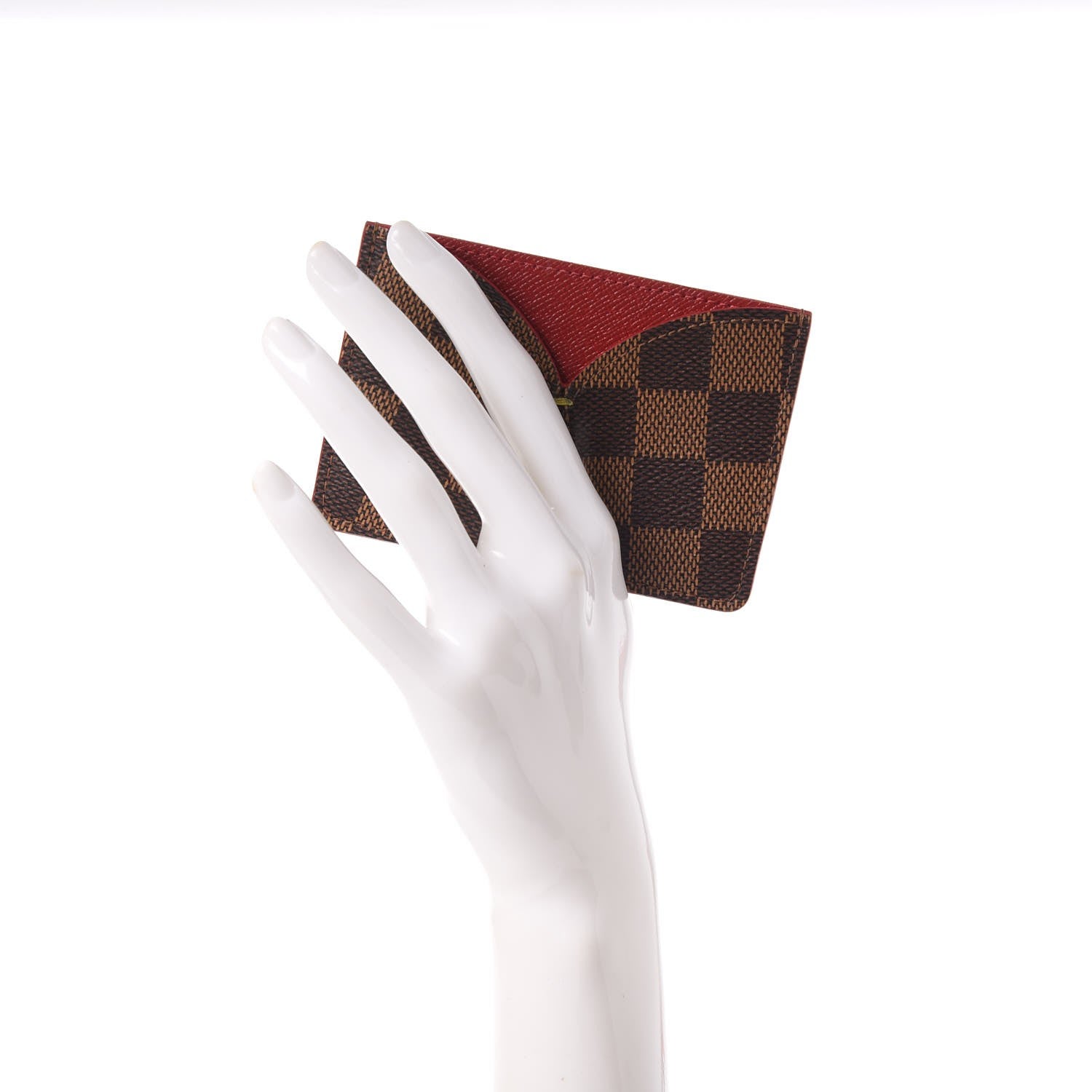 Louis Vuitton Damier Ebene Caissa Card Holder Cherry 2 of 8
