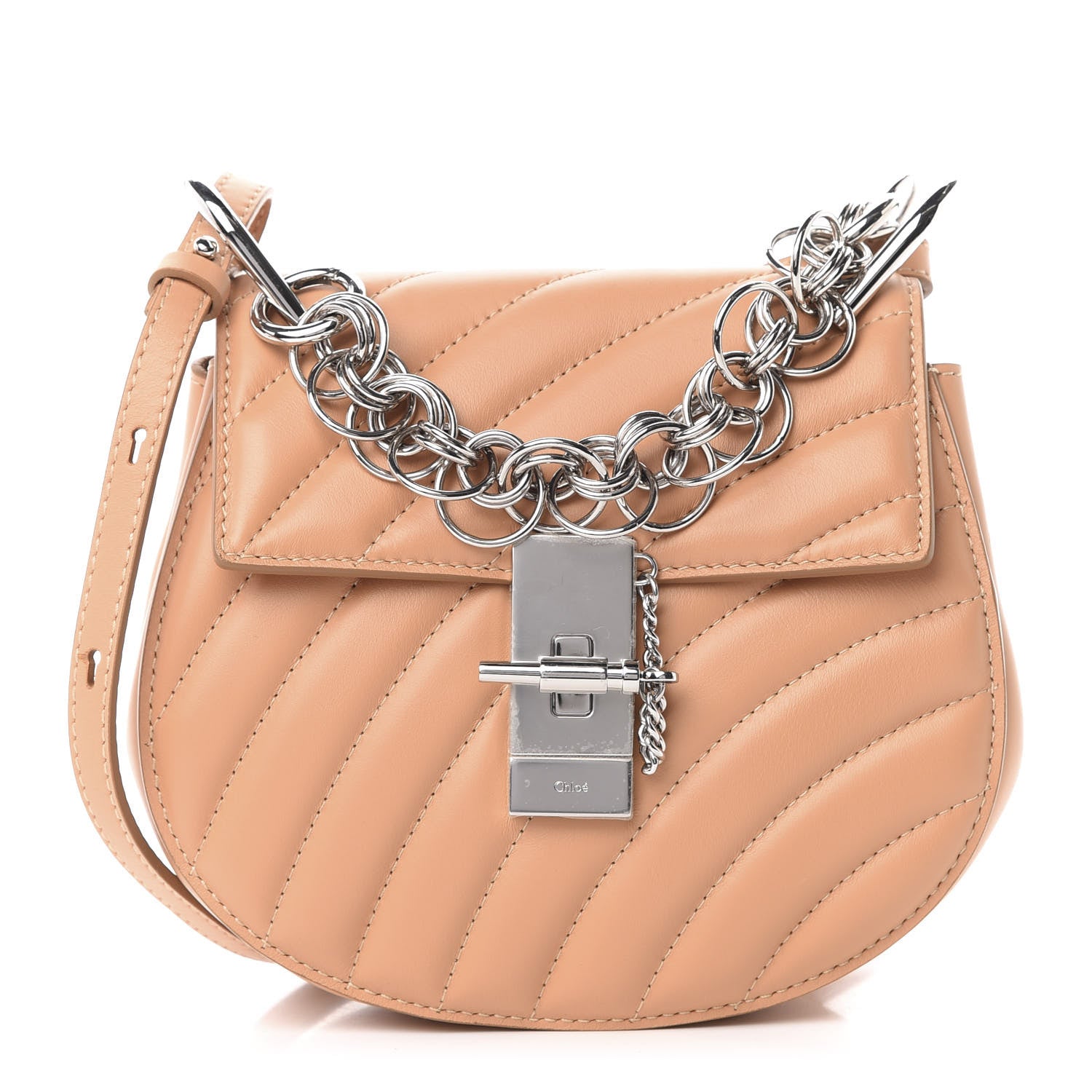 Chloe Calfskin Quilted Mini Drew Bijou Shoulder Bag Blushy Pink 1 of 10