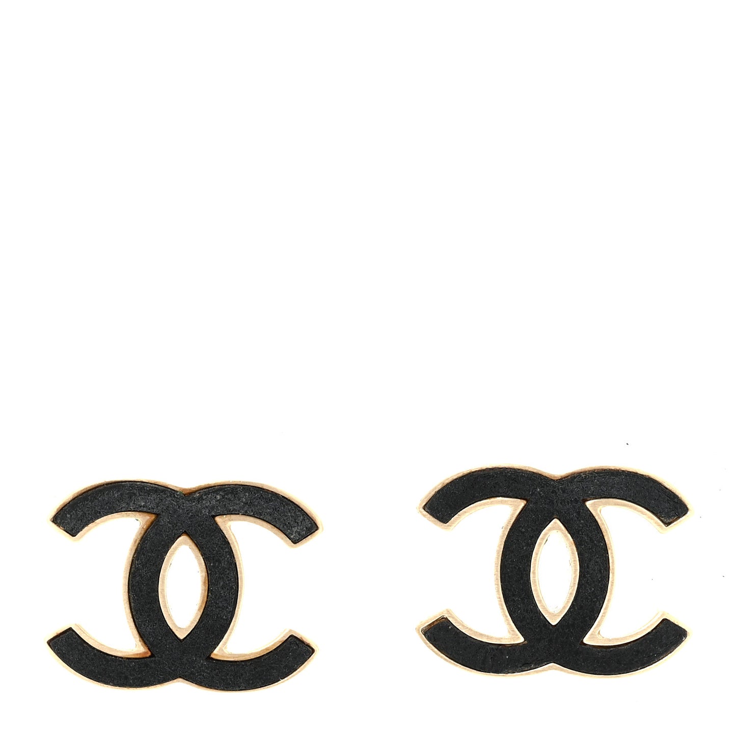 Lambskin CC Earrings Black