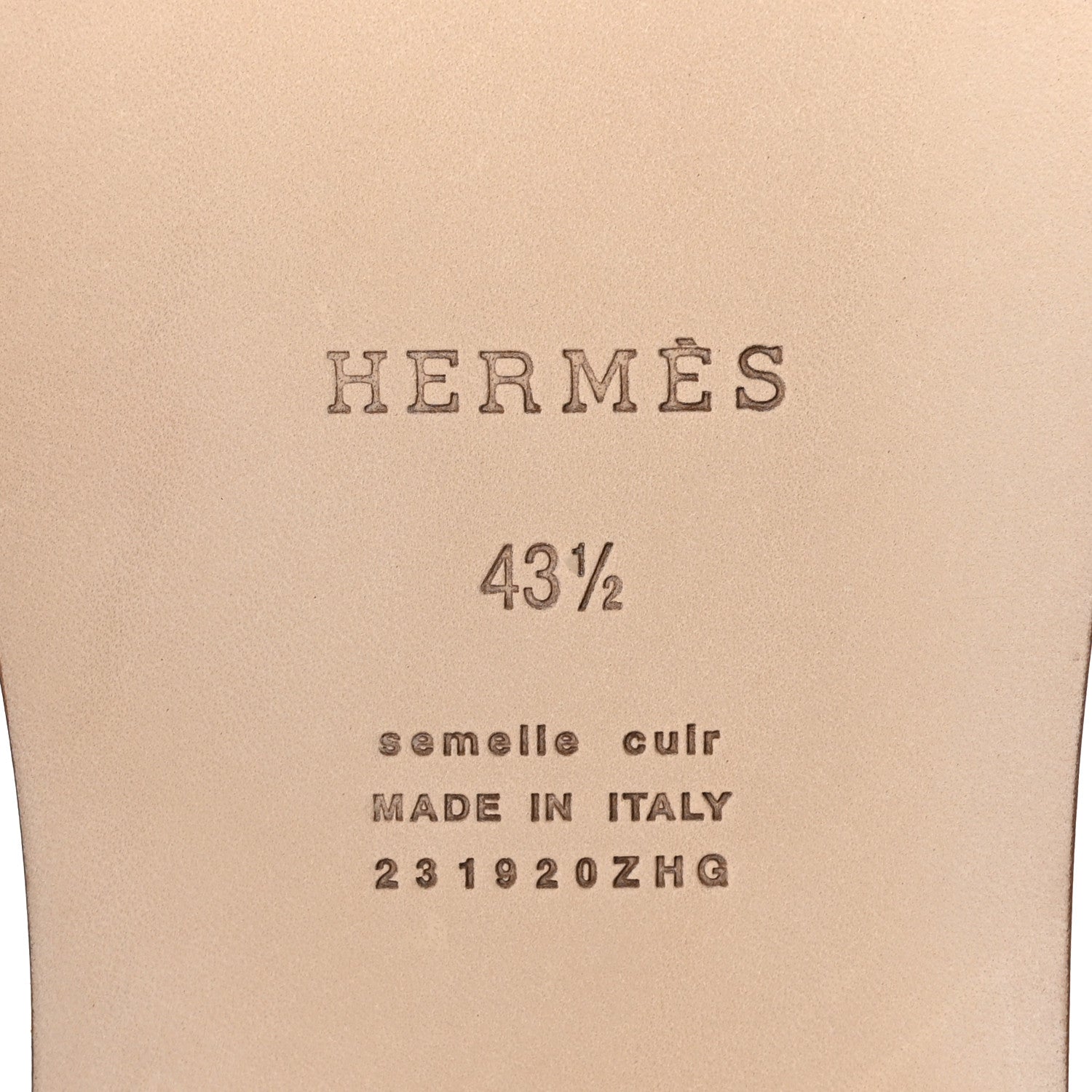 Hermes Suede Goatskin Shearling Mens Izmir Sandals 43.5 Marron Teck Ecru 7 of 8