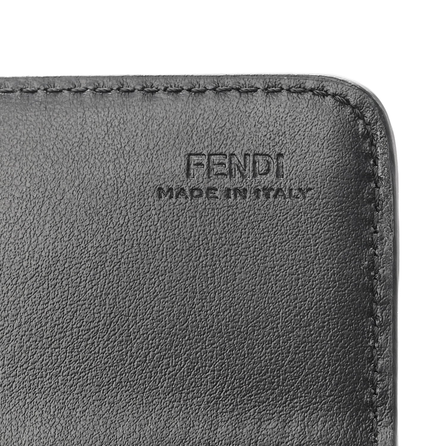 Fendi Vitello Liberty Fun Fair Studded Continental Wallet On Chain Black Multicolor 6 of 11