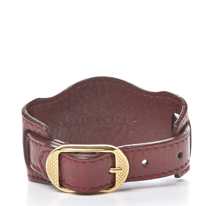 Balenciaga Agneau Arena Giant 12 Gold Hardware Bracelet S Bordeaux 3 of 4