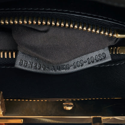 Fendi Vitello Seta Shiny Nappa Scalloped Studded Medium Peekaboo Iconic Satchel Black 8 of 15