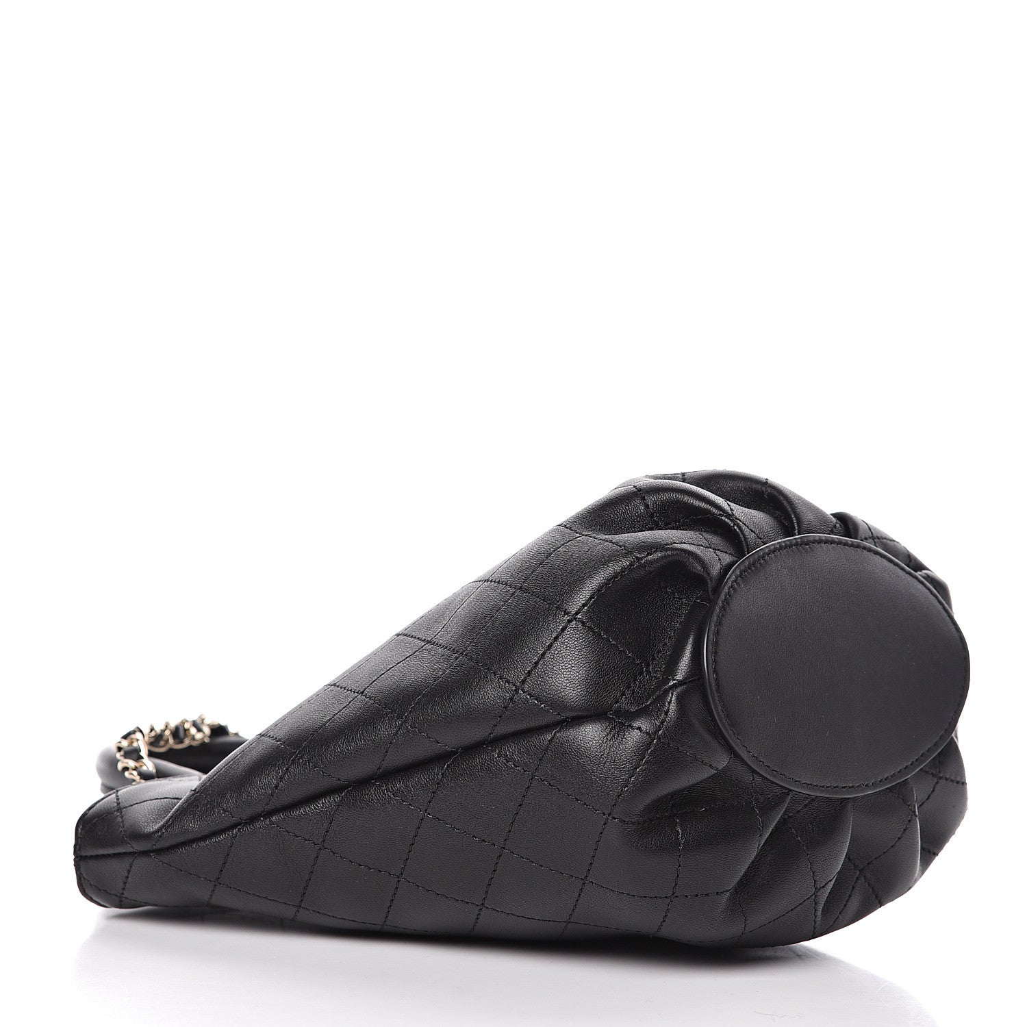 Chanel Lambskin Stitched Small Shopping Tote Black 4 of 11