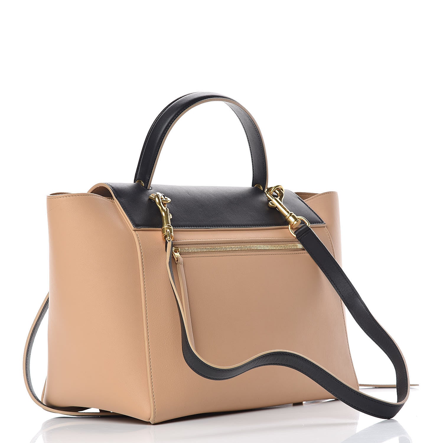 Celine Smooth Calfskin Mini Bi-Color Belt Bag Beige 3 of 15