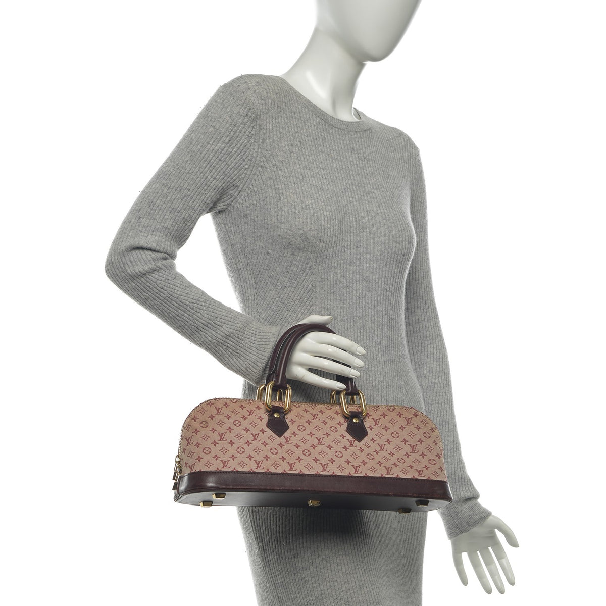 Mini Monogram Alma Long Cherry