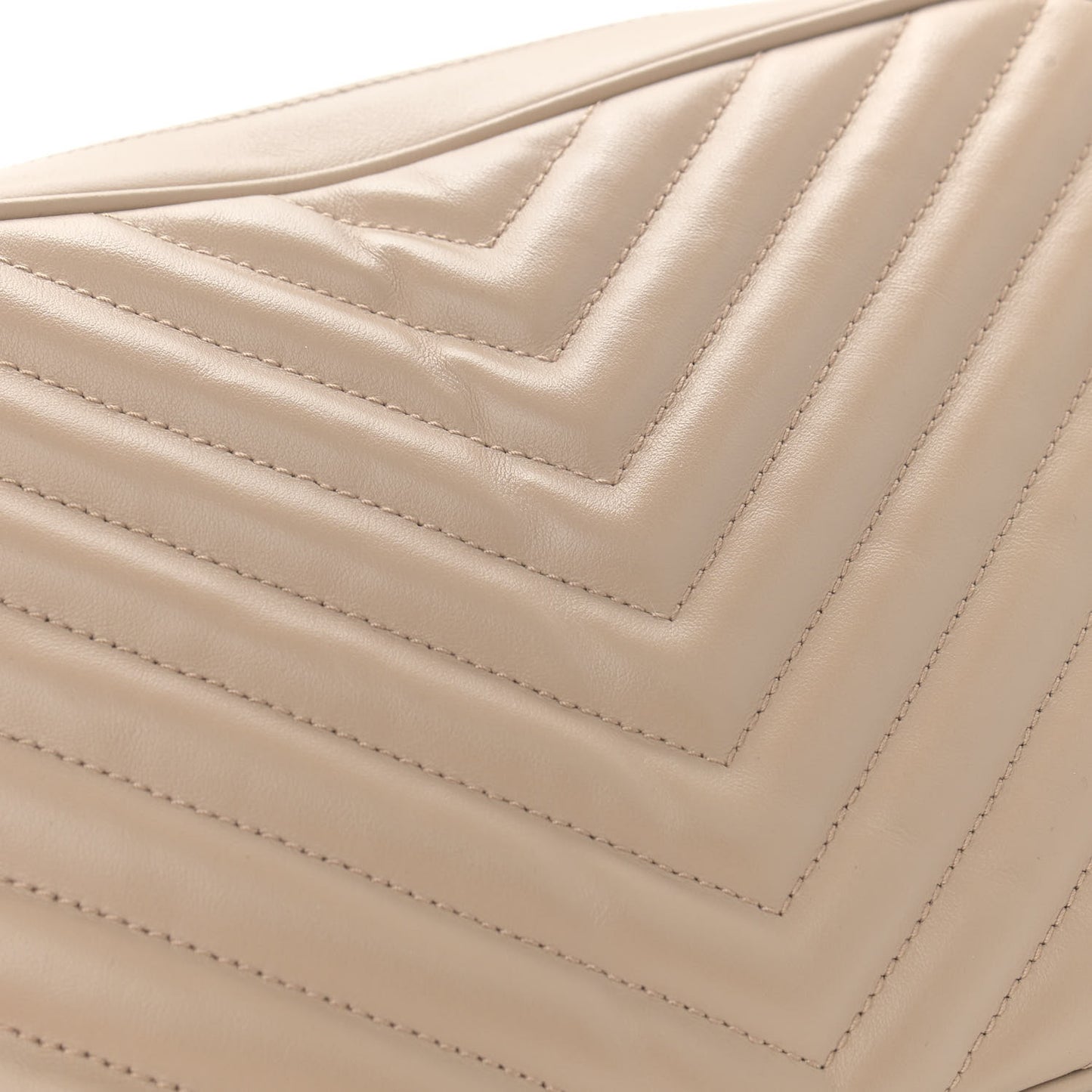 Calfskin Matelasse Monogram Lou Camera Bag Dark Beige