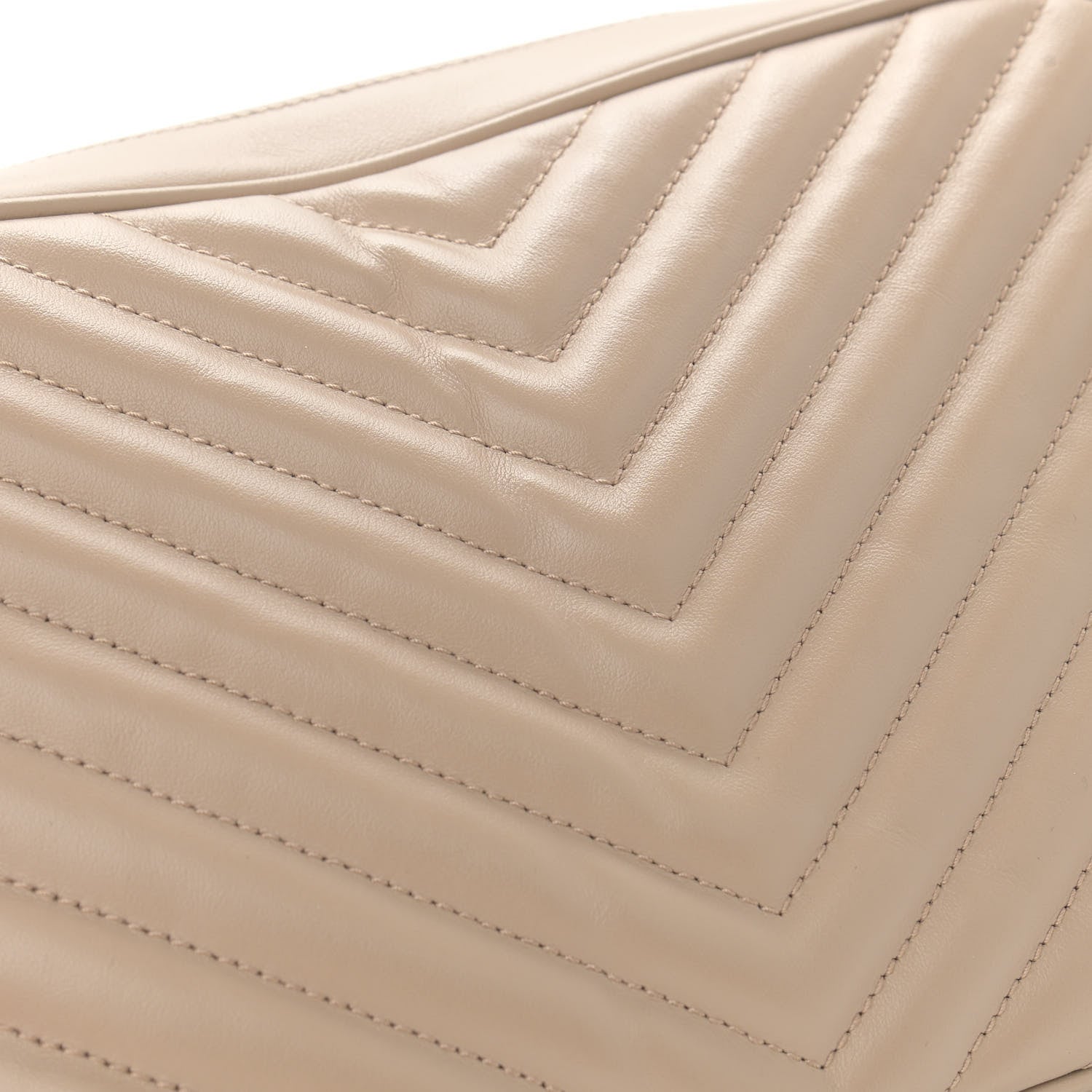 Saint Laurent Calfskin Matelasse Monogram Lou Camera Bag Dark Beige 11 of 11
