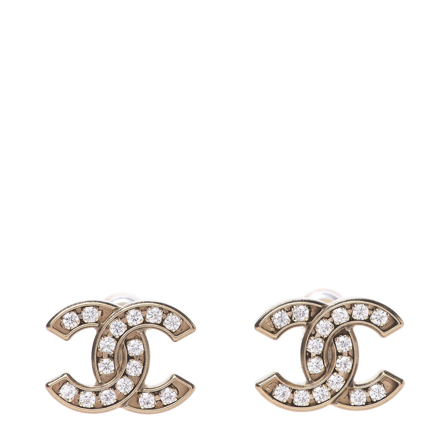 Crystal CC Earrings Gold