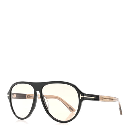 Tom Ford Acetate Quincy Pilot Sunglasses TF1080 Shiny Black Brown 1 of 9