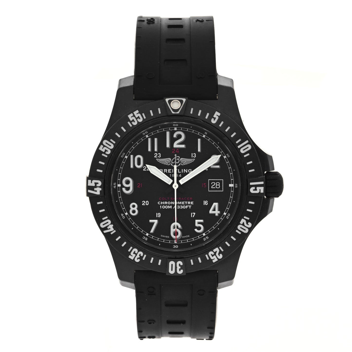 Breitlight Rubber 45mm Colt Skyracer Quartz Watch Black X74320