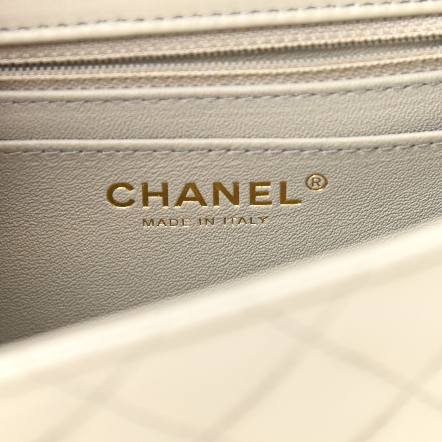 Chanel Lambskin Quilted Mini Square Flap Grey 6 of 11