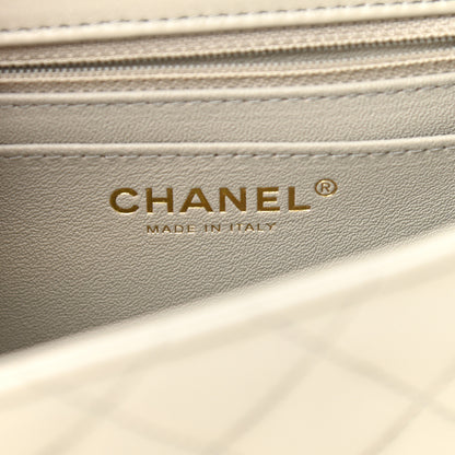 Chanel Lambskin Quilted Mini Square Flap Grey 6 of 11