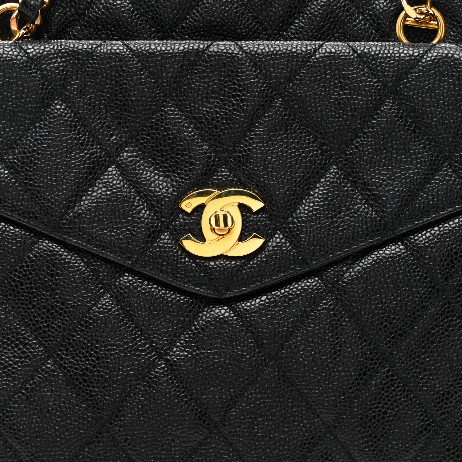 Chanel Caviar Quilted Pocket Shopping Tote Black 10 of 12