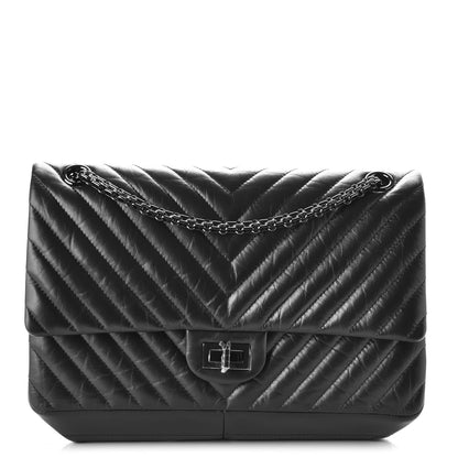 Chanel Aged Calfskin Chevron 2.55 Reissue 226 So Black 1 of 9