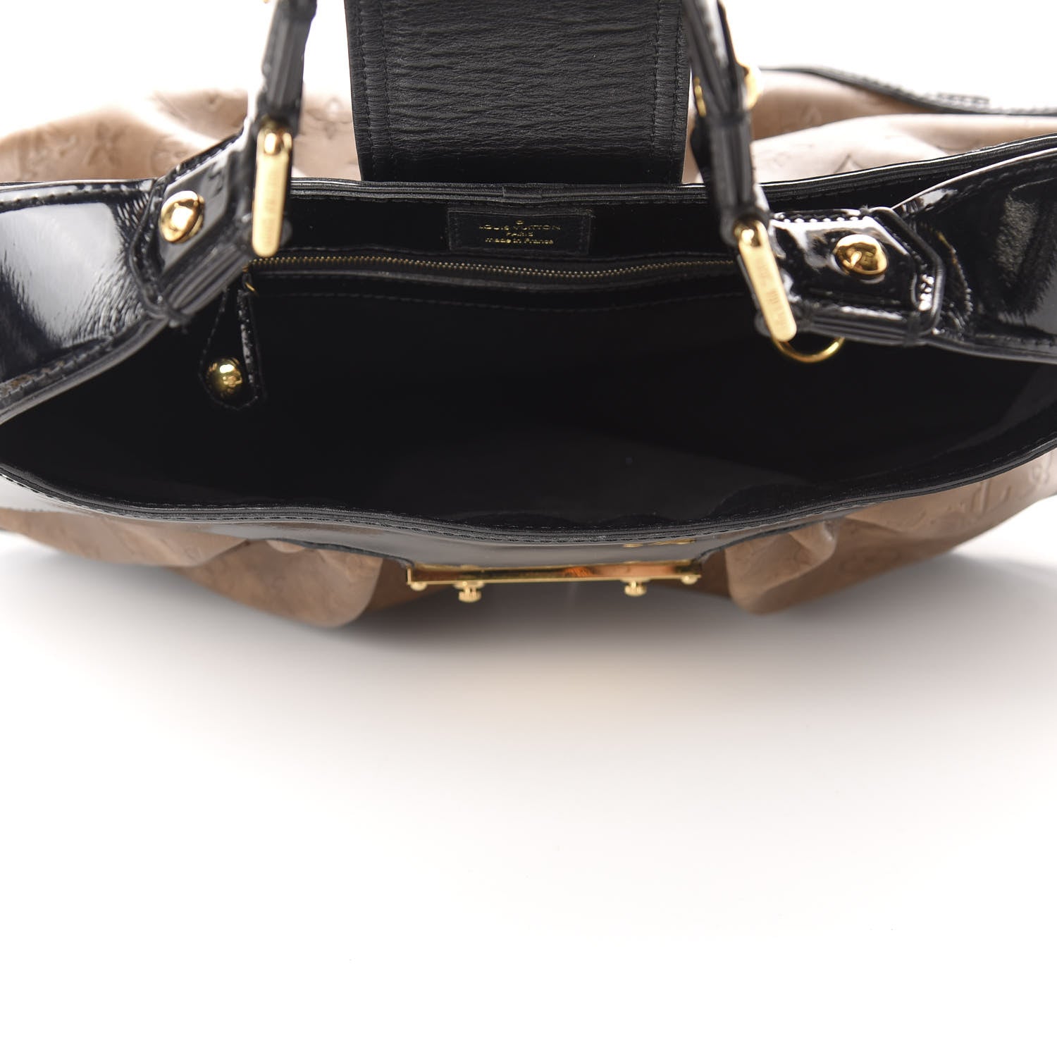 Louis Vuitton Monogram Embossed Polly Hobo Taupe 5 of 9