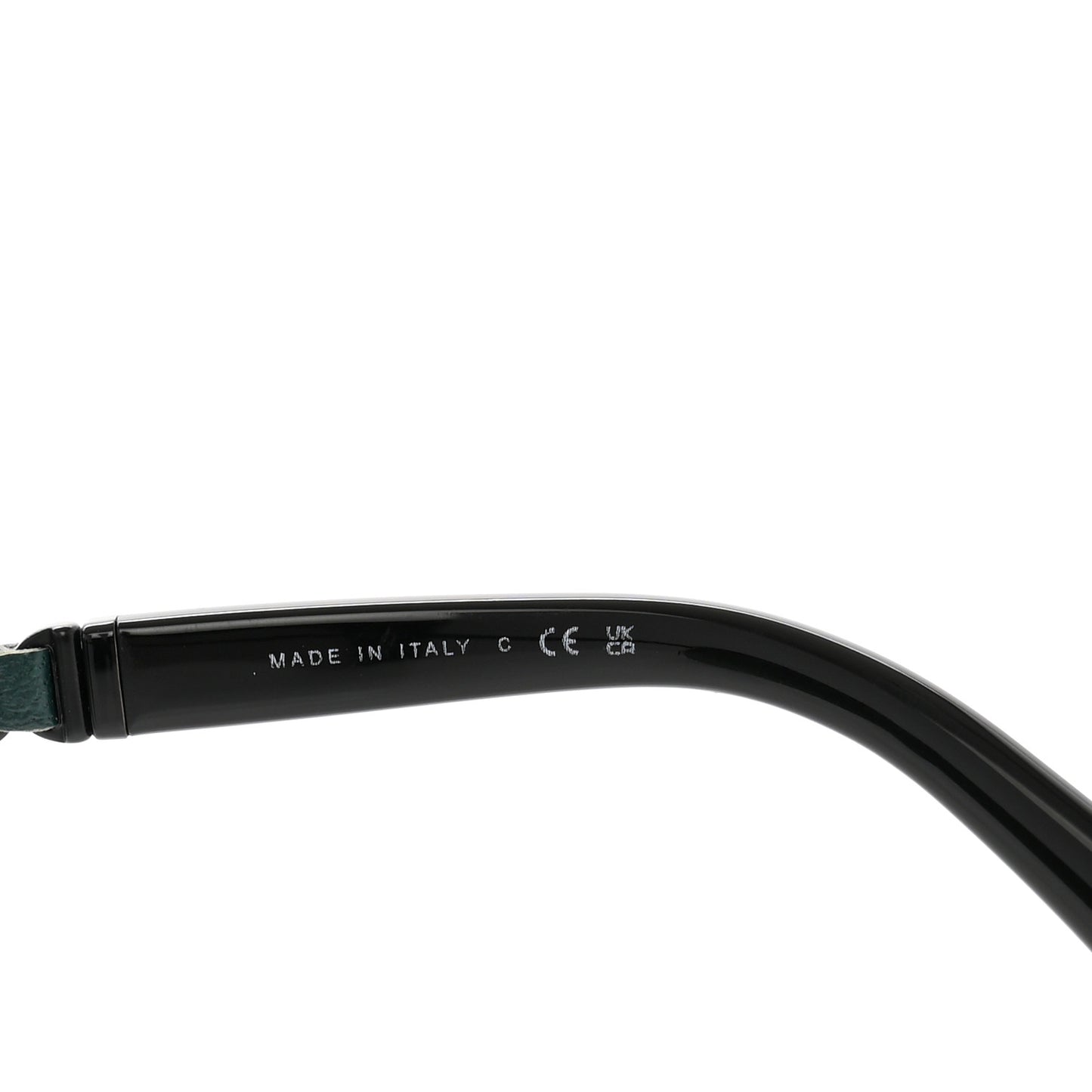 Metal Calfskin Round Chain Sunglasses 4265-Q Black