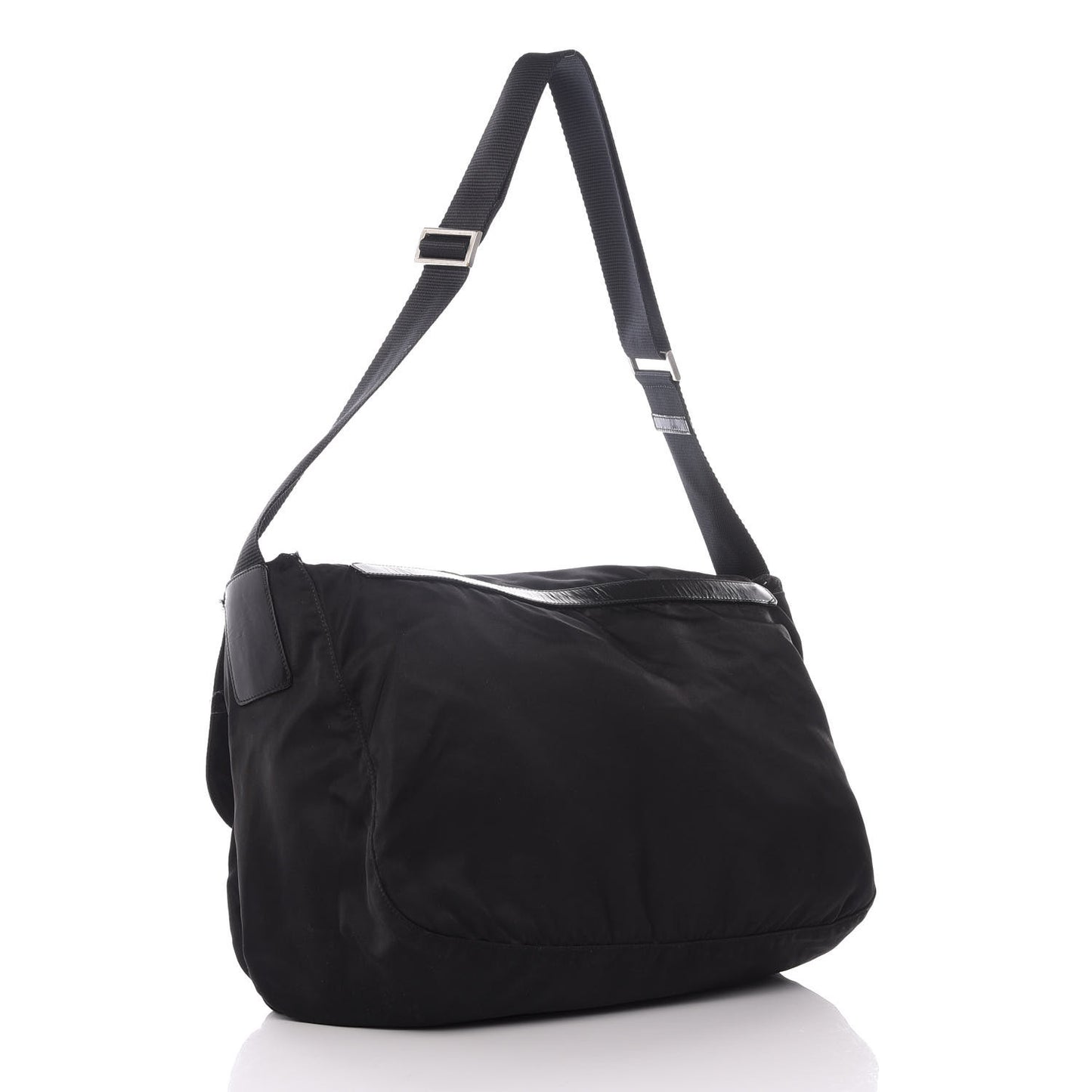 Nylon Vela Messenger Bag Black