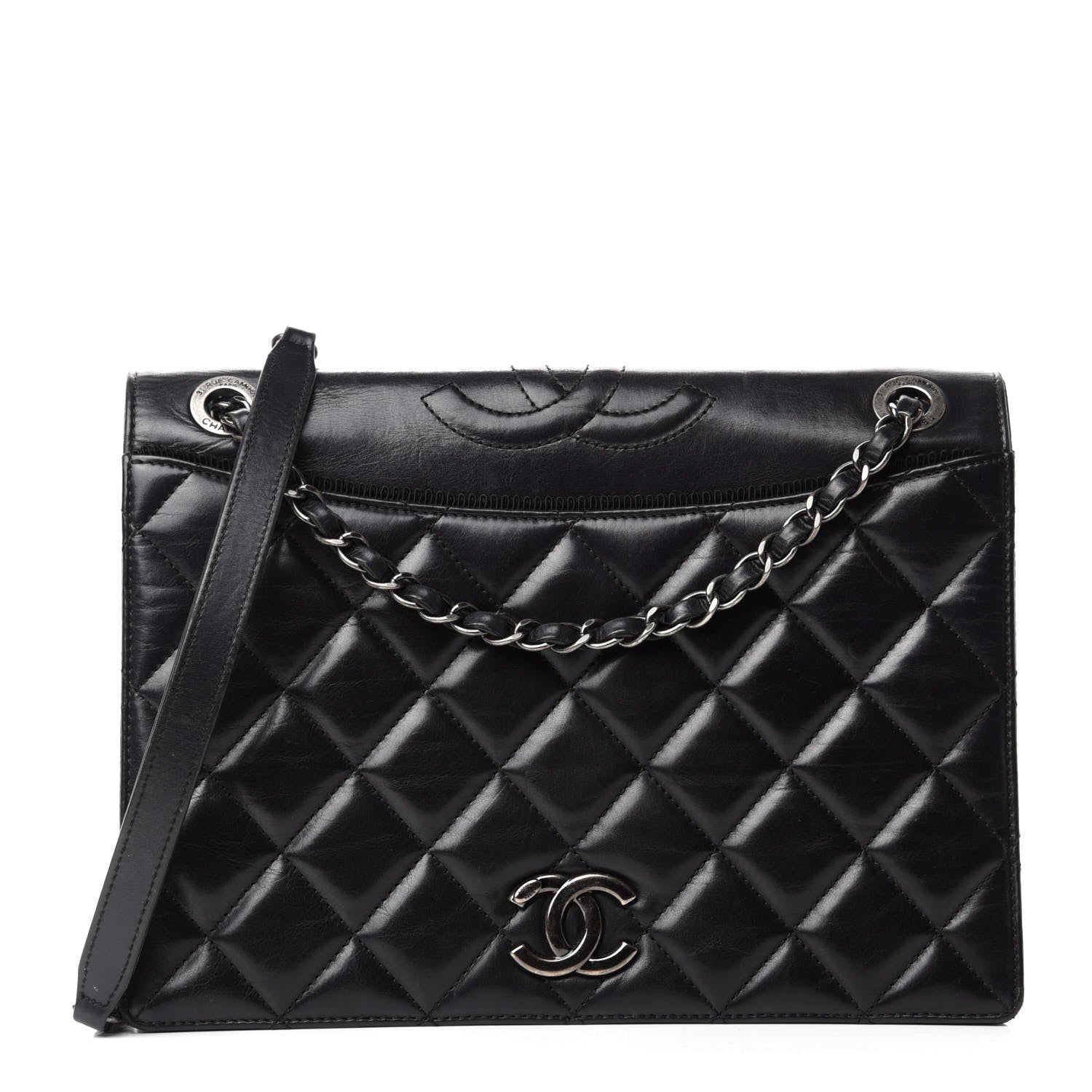 Chanel Calfskin Quilted Ballerine Flap Black 1 of 10