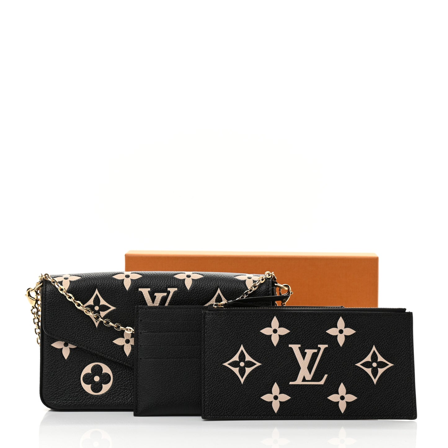 Empreinte Monogram Giant Felicie Pochette Black Beige