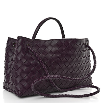 Bottega Veneta Nappa Intrecciato Small East West Andiamo Shoulder Bag Dark Mystic 3 of 10