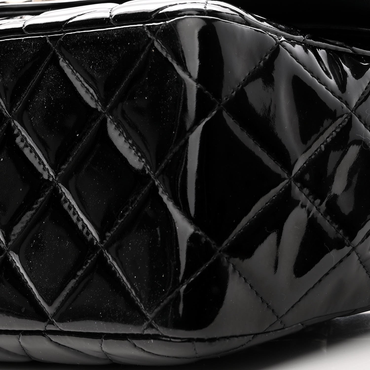Chanel Patent Quilted Jumbo Double Flap Black 10 of 14