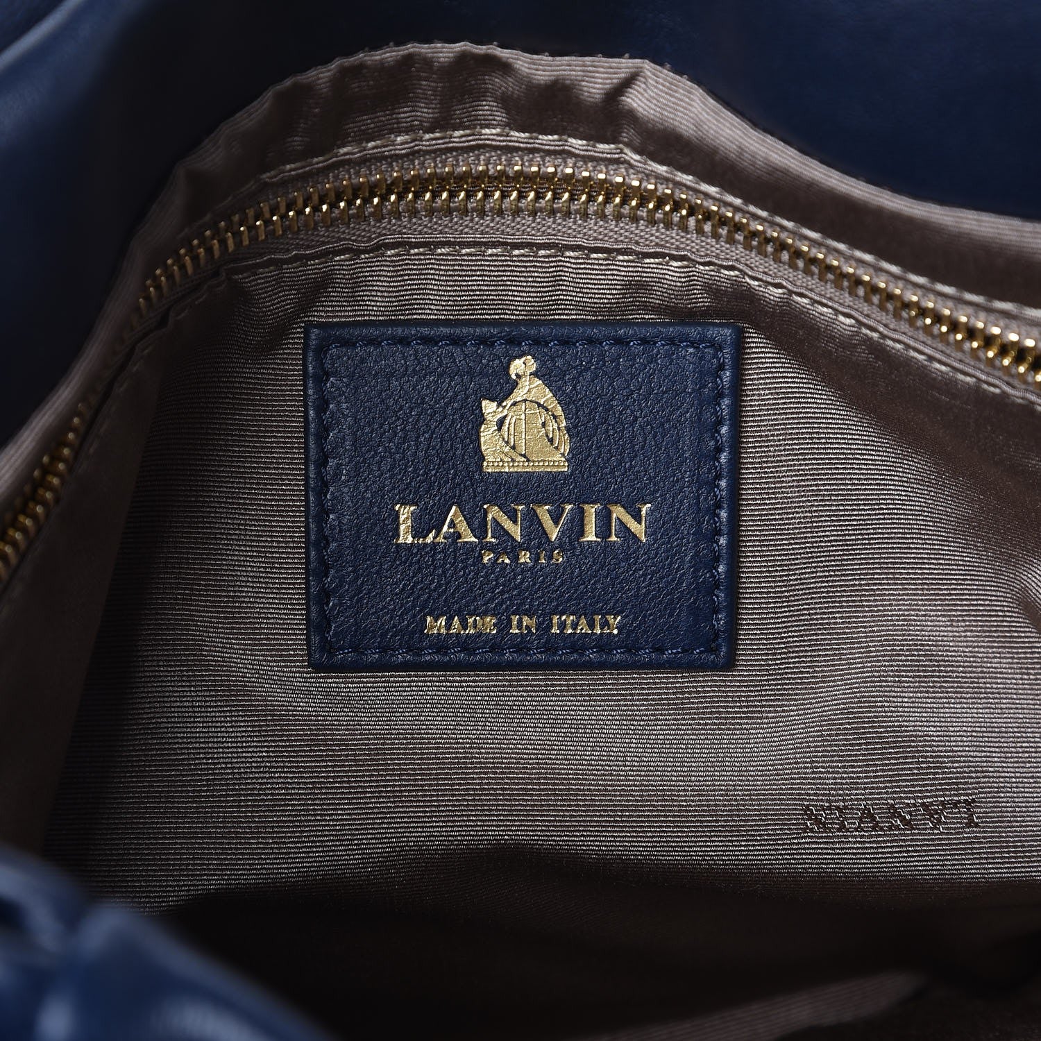 Lanvin Lambskin Quilted Medium Sugar Flap Shoulder Bag Navy 5 of 12