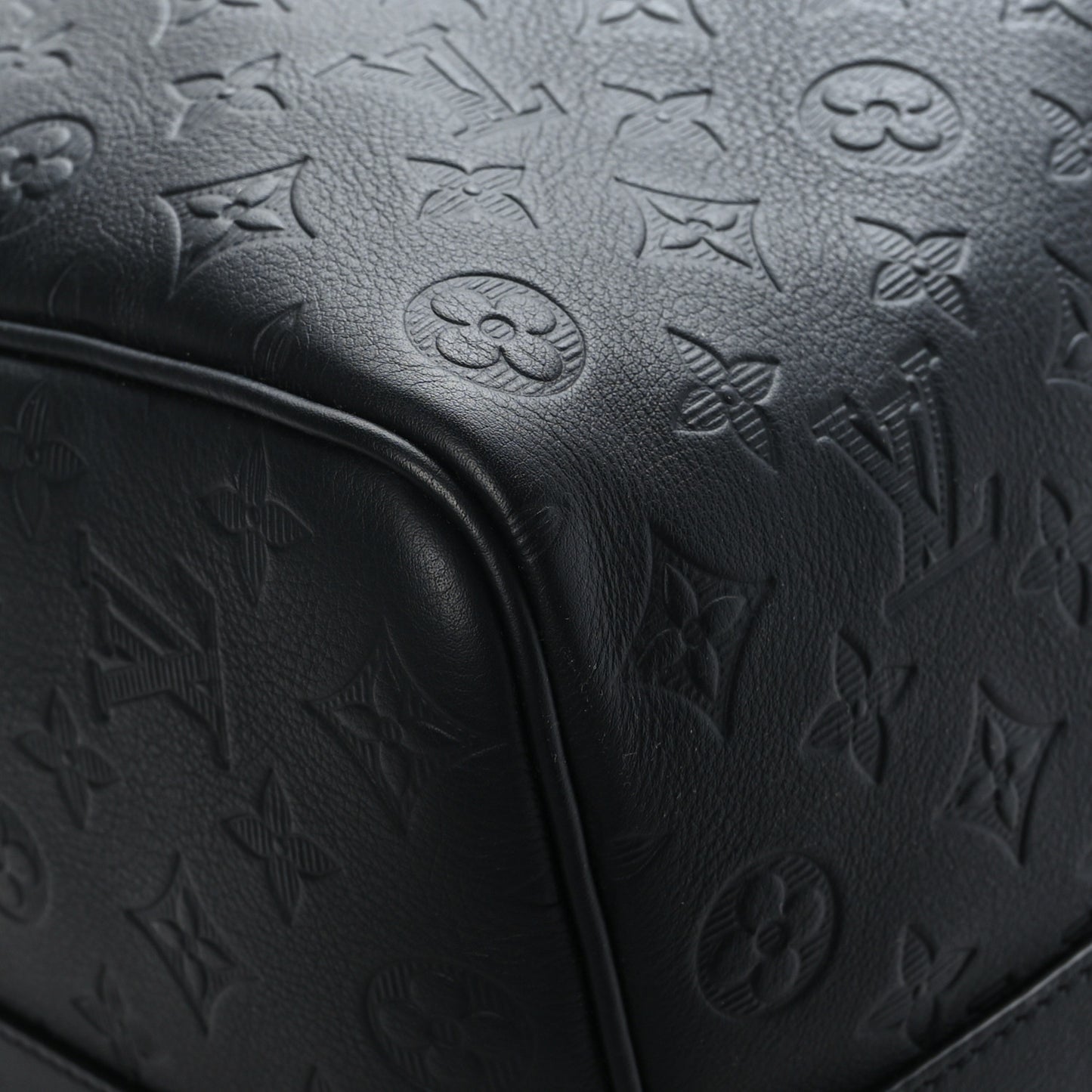 Calfskin Shadow Monogram Keepall Bandouliere 50 Black
