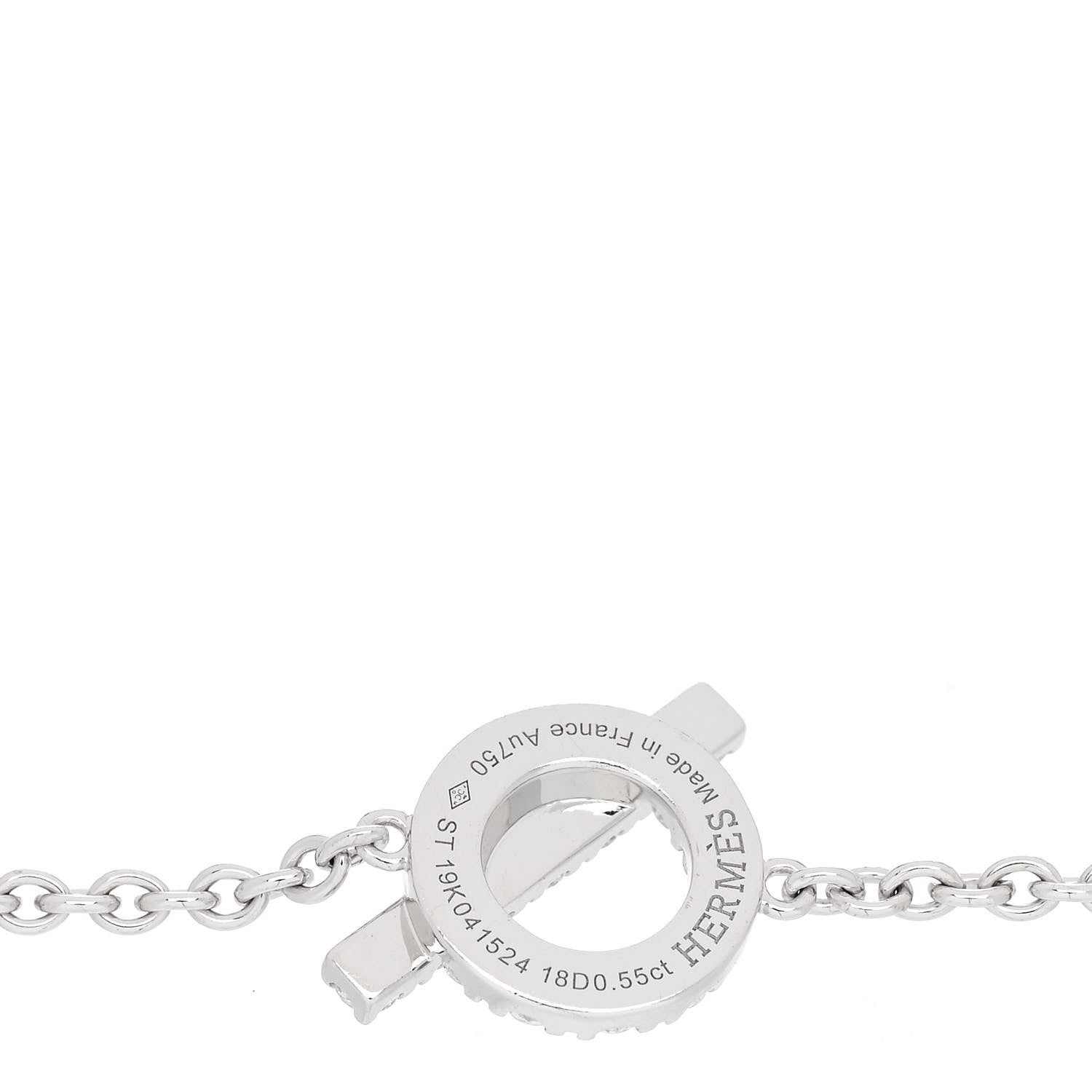 Hermes 18K White Gold Diamond Finesse Bracelet ST 3 of 3